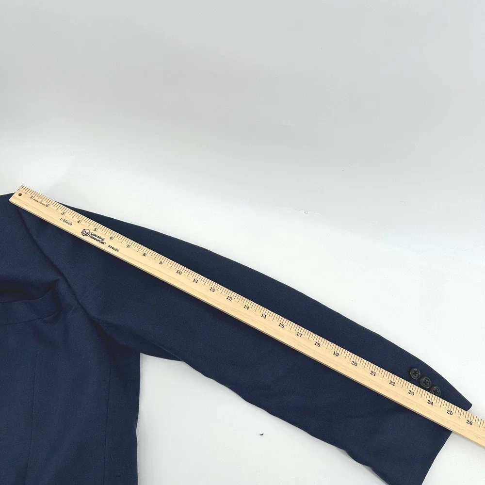Valenza Cashmere Blazer Mens 44L Blue Made in‎ Canada Sport Coat Classic Lux
